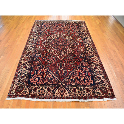 Persian Wool Hand Knotted Rug Red Ivory 7.0X10.4 -O059868