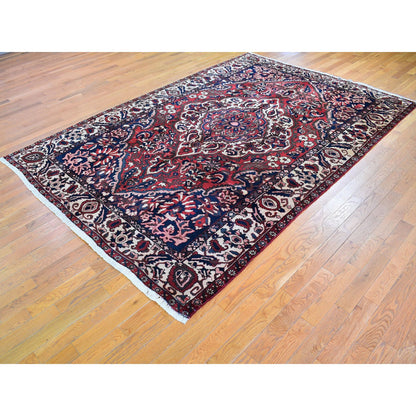 Persian Wool Hand Knotted Rug Red Ivory 7.0X10.4 -O059868