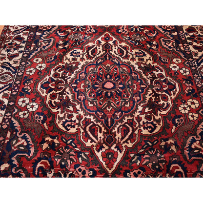 Persian Wool Hand Knotted Rug Red Ivory 7.0X10.4 -O059868