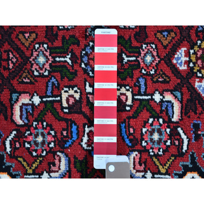 Persian Wool Hand Knotted Rug Red Ivory 3.4X4.9 -O059883