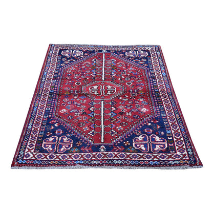 Persian Wool Hand Knotted Rug Red Ivory 3.5X5.4 -O059888
