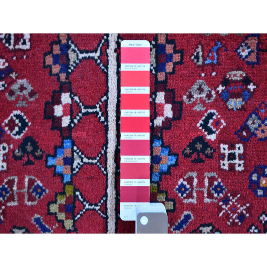 Persian Wool Hand Knotted Rug Red Ivory 3.5X5.4 -O059888