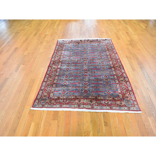 Persian Wool Hand Knotted Rug Red High Risk Red 4.9X7.0 -O059892