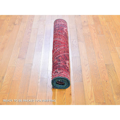Persian Wool Hand Knotted Rug Red Ivory 3.10X5.5 -O059911