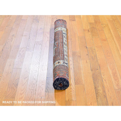 Persian Wool Hand Knotted Rug Brown Burnt Orange 4.0X5.10 -O059925