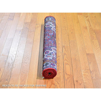 Persian Wool Hand Knotted Rug Red Ivory 3.3X4.7 -O059932