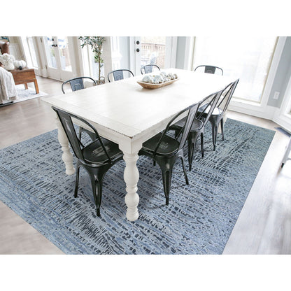 Transitional Wool Hand Knotted Rug Grey No Border 7.10X10.0 -O059950