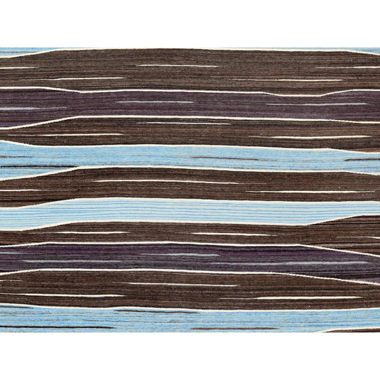 Flat Weave Wool Hand Woven Rug Brown No Border 9.6X12.0 -O060036