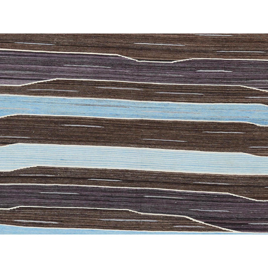 Flat Weave Wool Hand Woven Rug Brown No Border 8.2X10.1 -O060038