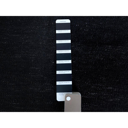 Flat Weave Wool Hand Woven Rug Black No Border 8.2X10.0 -O060072