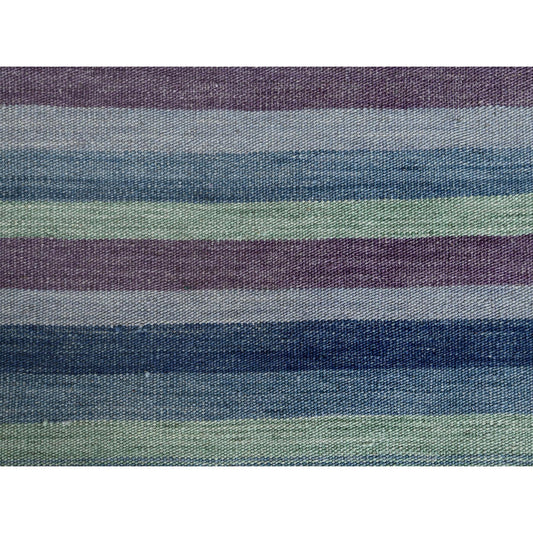 Flat Weave Wool Hand Woven Rug Green No Border 9.4X12.1 -O060092