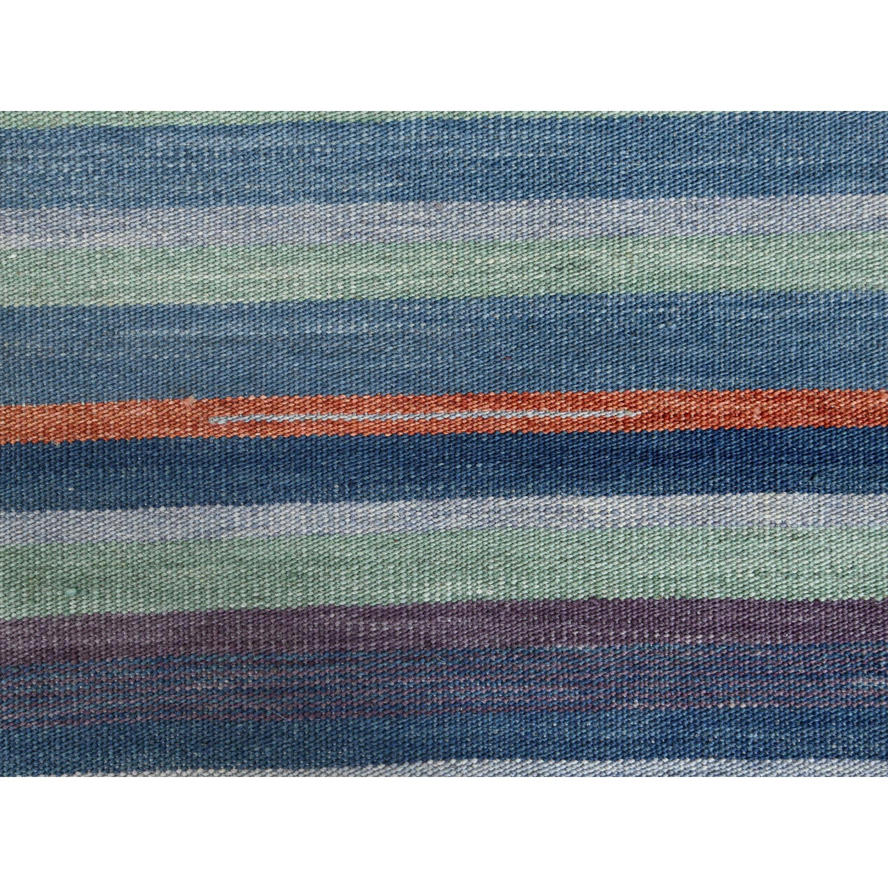 Flat Weave Wool Hand Woven Rug Green No Border 8.3X10.1 -O060093