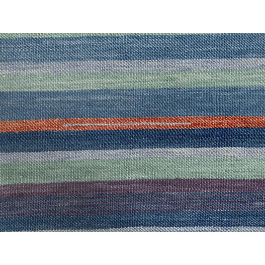 Flat Weave Wool Hand Woven Rug Green No Border 8.3X10.1 -O060093