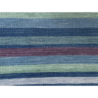 Flat Weave Wool Hand Woven Rug Green No Border 6.3X9.2 -O060096