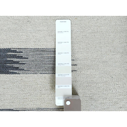 Flat Weave Wool Hand Woven Rug Grey No Border 8.2X9.10 -O060121