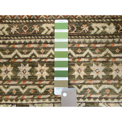 Kazak Wool Hand Knotted Rug Green No Border 4.0X5.9 -O060270