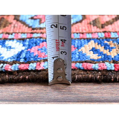 Kazak Wool Hand Knotted Rug Blue 4.0x6.1 -O0603