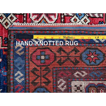 Kazak Wool Hand Knotted Rug Blue 4.0x6.1 -O0603
