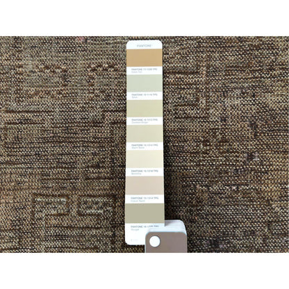 Overdyed & Vintage Worn Wool Hand Knotted Rug Beige Beige 4.5X7.2 -O060553