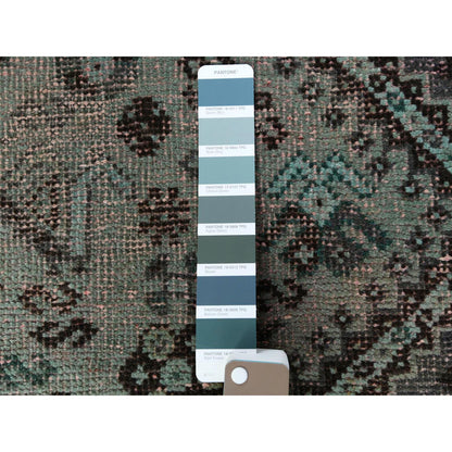 Overdyed & Vintage Worn Wool Hand Knotted Rug Grey Gray 5.0X8.0 -O060599