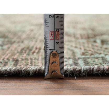 Overdyed & Vintage Worn Wool Hand Knotted Rug Grey Gray 5.0X8.0 -O060599
