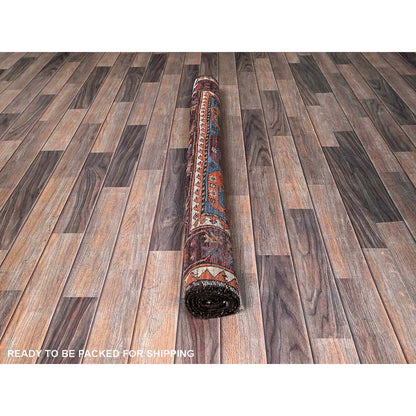 Kazak Wool Hand Knotted Rug Blue 4.5x5.10 -O0605