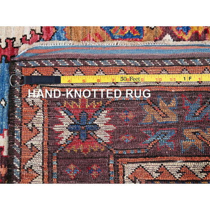 Kazak Wool Hand Knotted Rug Blue 4.5x5.10 -O0605