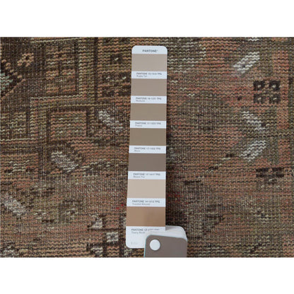 Overdyed & Vintage Worn Wool Hand Knotted Rug Brown Brown 4.8X7.10 -O060622