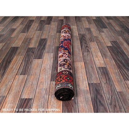 Kazak Wool Hand Knotted Rug Blue 4.1x5.9 -O0606