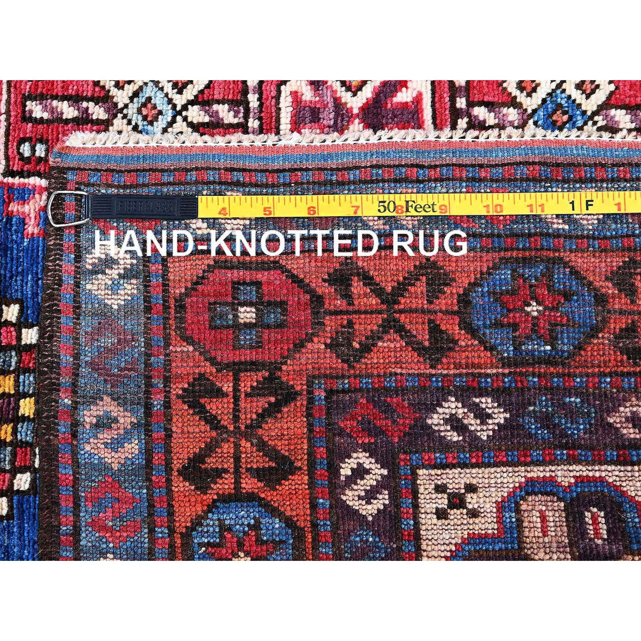 Kazak Wool Hand Knotted Rug Blue 4.1x5.9 -O0606
