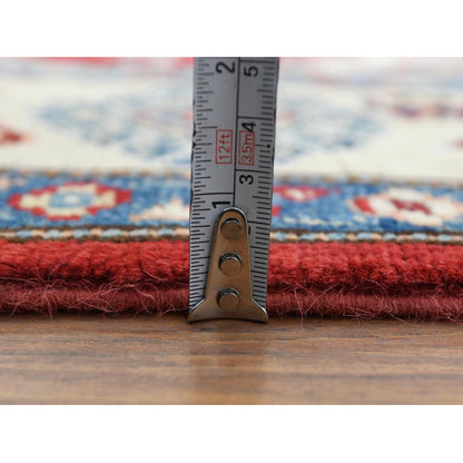 Kazak Wool Hand Knotted Rug Red Ivory 4.0X5.9 -O060741
