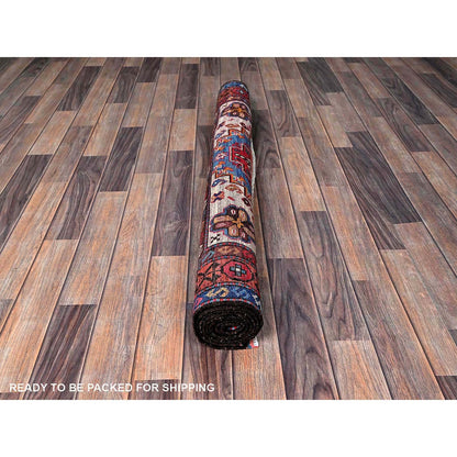 Kazak Wool Hand Knotted Rug Blue 4.2x6.3 -O0607