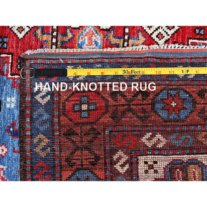 Kazak Wool Hand Knotted Rug Blue 4.2x6.3 -O0607