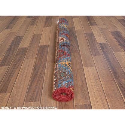 Kazak Wool Hand Knotted Rug Red No Border 3.5X5.0 -O060834