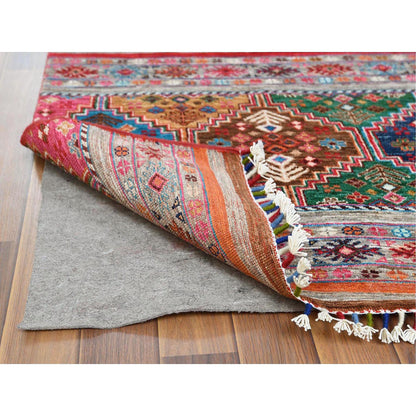 Kazak Wool Hand Knotted Rug Multicolored No Border 2.9X9.8 -O060842