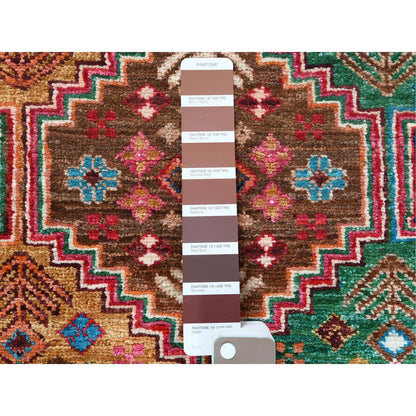 Kazak Wool Hand Knotted Rug Multicolored No Border 2.9X9.8 -O060842