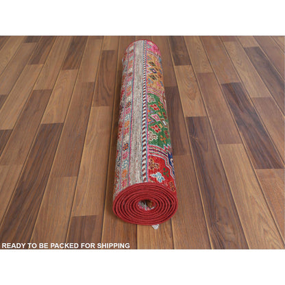 Kazak Wool Hand Knotted Rug Multicolored No Border 2.9X9.8 -O060842