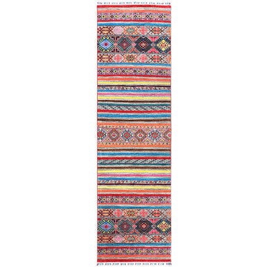 Kazak Wool Hand Knotted Rug Grey No Border 2.9X9.9 -O060843