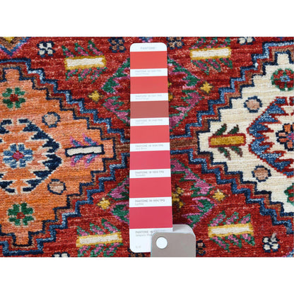 Kazak Wool Hand Knotted Rug Red No Border 2.9X9.9 -O060844