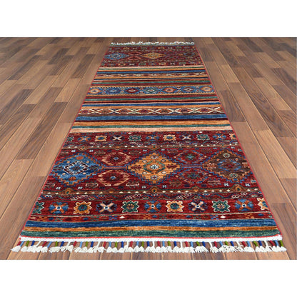 Kazak Wool Hand Knotted Rug Red No Border 2.8X8.1 -O060847