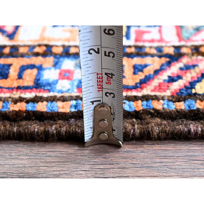 Kazak Wool Hand Knotted Rug Blue 4.3x5.3 -O0610