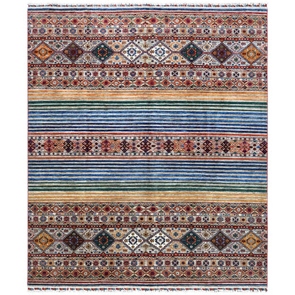 Kazak Wool Hand Knotted Rug Brown No Border 8.5X10.0 -O061129