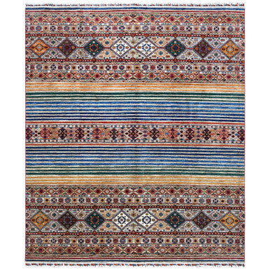 Kazak Wool Hand Knotted Rug Brown No Border 8.5X10.0 -O061129