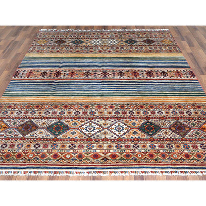 Kazak Wool Hand Knotted Rug Brown No Border 8.5X10.0 -O061129