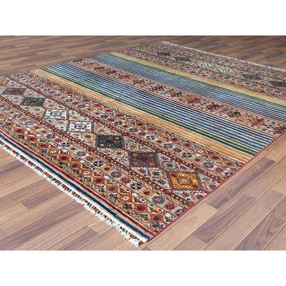 Kazak Wool Hand Knotted Rug Brown No Border 8.5X10.0 -O061129