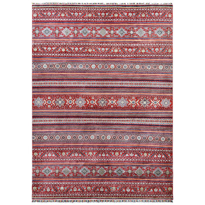 Kazak Wool Hand Knotted Rug Red No Border 9.10X13.5 -O061130