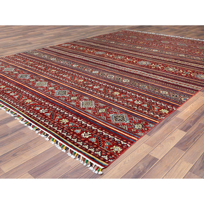 Kazak Wool Hand Knotted Rug Red No Border 9.10X13.5 -O061130