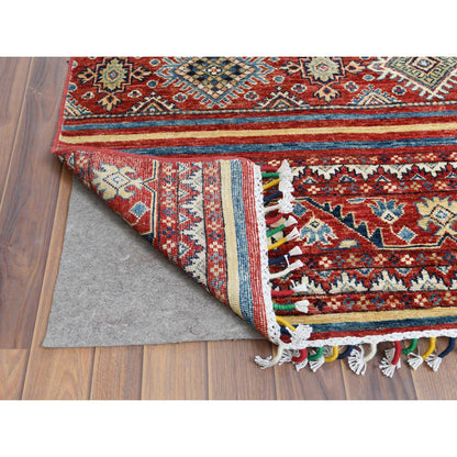 Kazak Wool Hand Knotted Rug Red No Border 9.10X13.5 -O061130