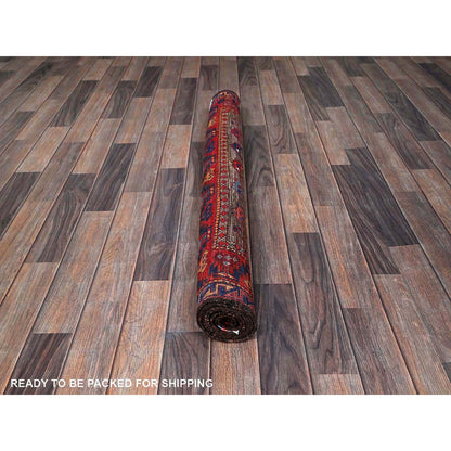 Kazak Wool Hand Knotted Rug Brown 4.1x5.10 -O0611