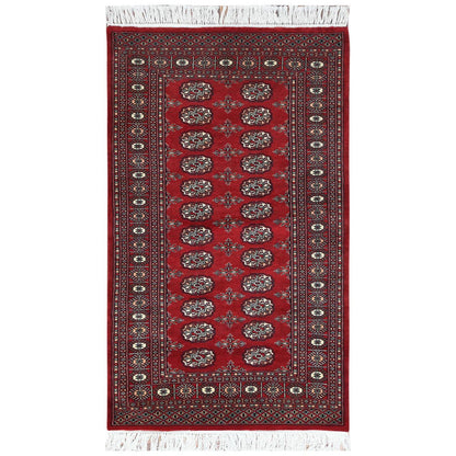 Tribal & Geometric Wool Hand Knotted Rug Red Red 3.1X5.4 -O061370